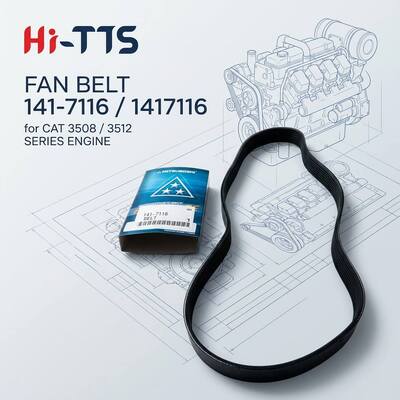 3508 3508B 3508C 3512 3512B 3512C के लिए खुदाई करने वाले हिस्से 141-7116 1417116 फैन बेल्ट