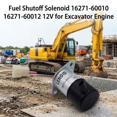 12V ईंधन शट ऑफ कट-ऑफ सोलेनोइड वाल्व OE 16271-60010 16271-60012 Excavator डीजल इंजन के लिए कारखाने प्रत्यक्ष आपूर्ति