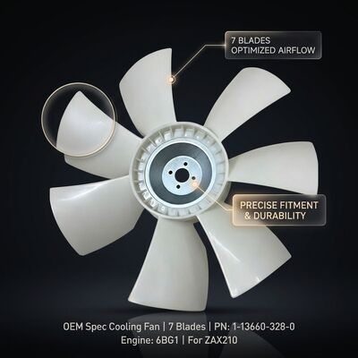 OEM Specification Engine Radiator Cooling Fan 7 Blades 1-13660-328-0 1136603280 6BG1 6BG1T Hitachi ZAX210 Excavator Precision Parts