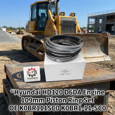 खुदाई इंजन पार्ट्स 109mm D6DA पिस्टन रिंग सेट हुंडई HD120 ट्रक OE K0BR111SC0 K0BR1-11-SC0 के लिए