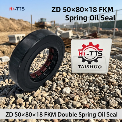 ZD50×80×18 डबल स्प्रिंग संयुक्त कंकाल तेल सील लोडर और मिनी व्हील लोडर गियरबॉक्स ट्रांसमिशन रिप्लेसमेंट सील के लिए आयताकार संरचना